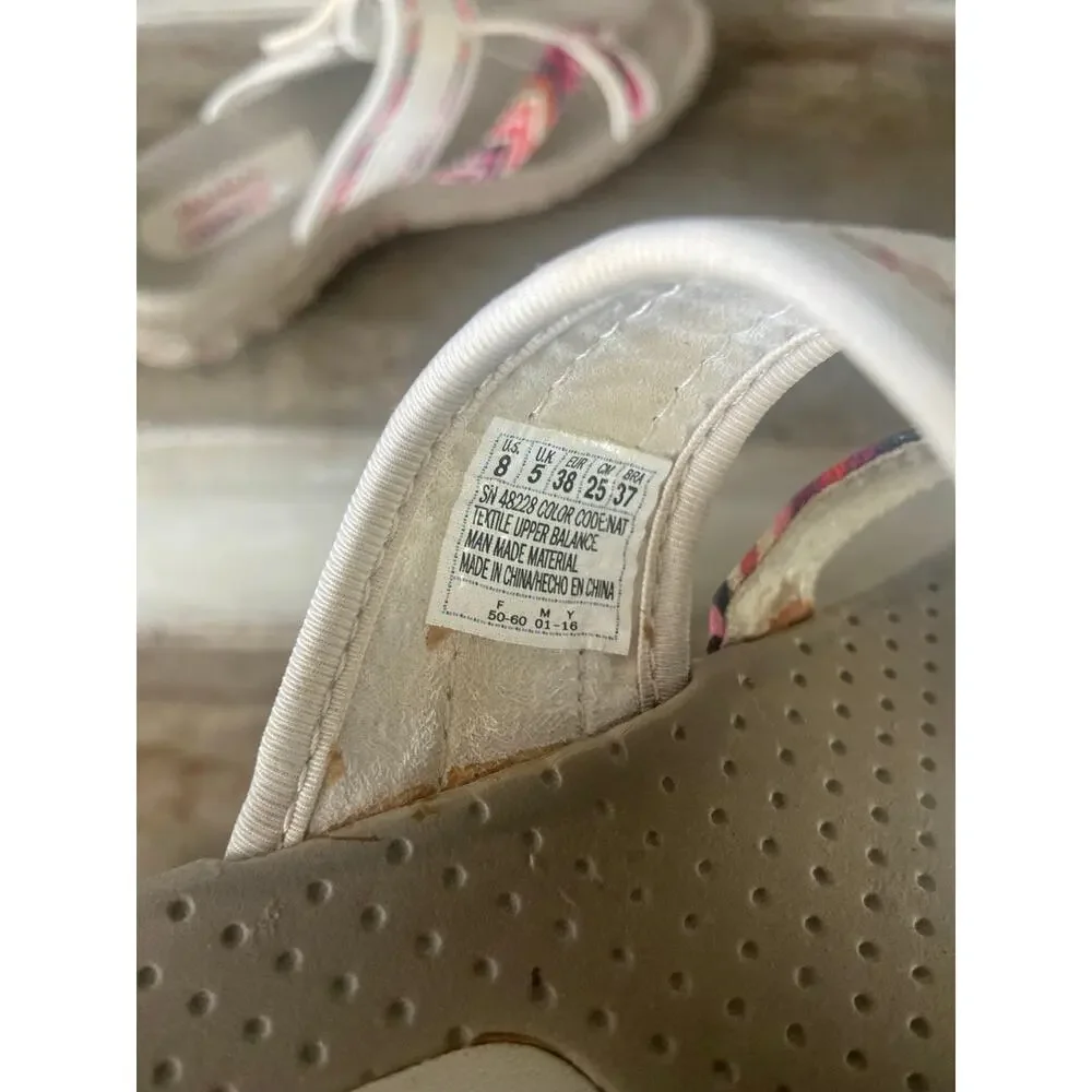Skechers Reggae Zig Swag beige multi comfort slip on sport sandals